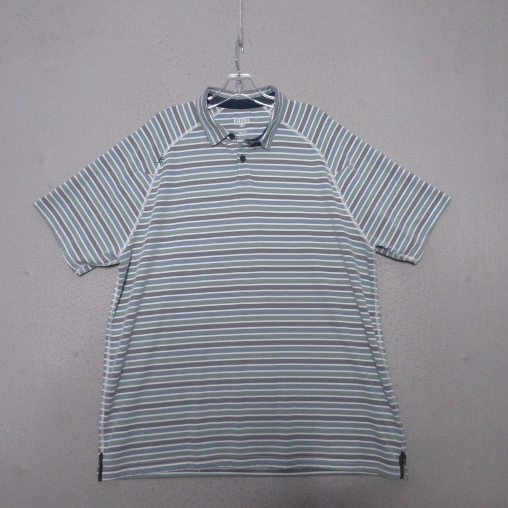 Rhone Polo Shirt Men‎ XXL Stripe Golf Performance Short Sleeve Stretch Casual